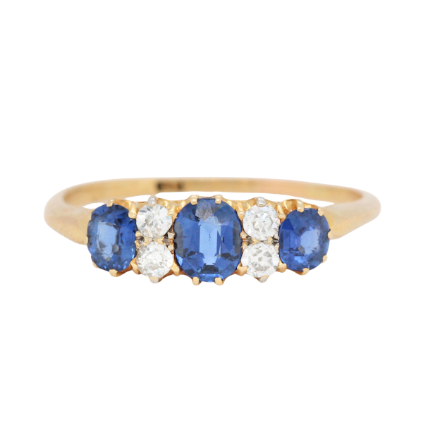 Victorian Sapphire and Diamond Ring - Charlotte Sayers - image 1