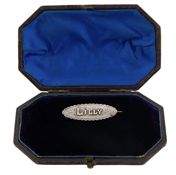Lilly Silver Name-brooch - Spectrum Antiques - image 1