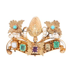 George III Acrostic Mourning Brooch - Charlotte Sayers