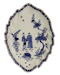 A CHINESE BLUE AND WHITE LEAF-SHAPED DISH - image 1