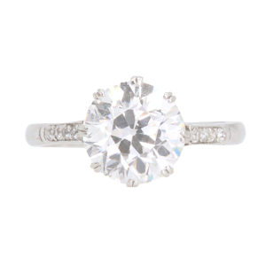 Old European Cut 2.50 Carat Diamond Solitaire Ring - Charlotte Sayers