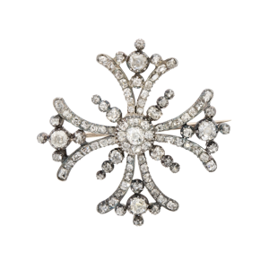 Maltese diamond Cross Brooch - Charlotte Sayers