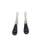 Art deco onyx, diamond and pearl drop earrings sku 8818 DBGEMS - image 1