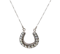 Platinum Diamond and Pearl Horseshoe Necklace- Spectrum Antique - image 1