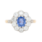 Sri Lankan Sapphire and Diamond Cluster Ring - Charlotte Sayers - image 1