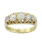18ct Yellow Gold Opal & Diamond 5-Stone Ring - image 1