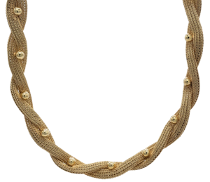 18ct Twisted Plat Necklace - Spectrum Antiques