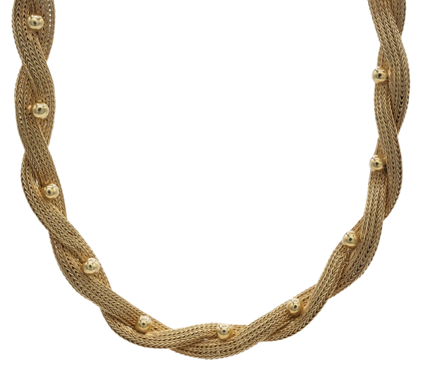 18ct Twisted Plat Necklace - Spectrum Antiques - image 1