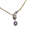 Victorian Natural Pearl, Garnet, Blue Enamel and Gold Snake Necklace, Circa 1850 - image 1