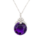 Belle Époque Amethyst, Diamond, Pearl and Platinum Pendant Necklace, Circa 1910 - image 1