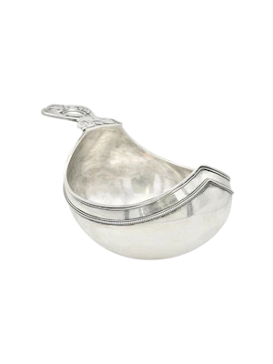 Russian silver coin kovsh, St Petersburg. c1910 by Nikolai Kemper.