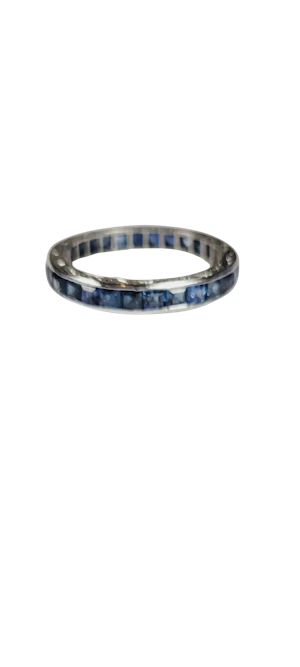 Art deco sapphire full hoop eternity band sku 8861 DBGEMS