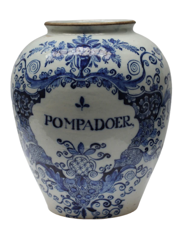 Dutch Delft blue and white tobacco jar, 18th century, - image 1