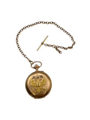 Russian gold pocket watch, c.1900 by Pavel Bure.