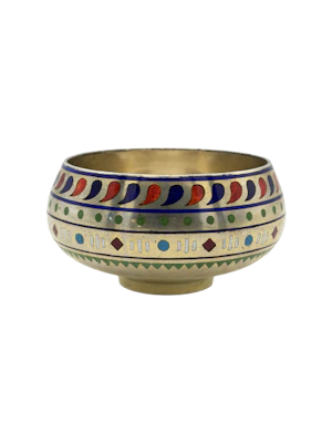 Russian silver gilt champleve enamel salt cellar, 1875, Moscow by Pavel Ovchinnikov.