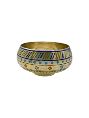 Russian silver gilt champleve enamel salt cellar, 1875, Moscow by Pavel Ovchinnikov.