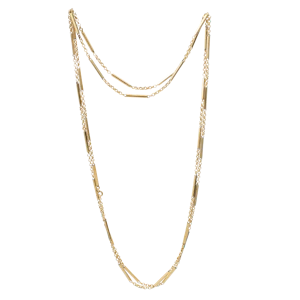 Victorian Gold Bar Link Guard Chain