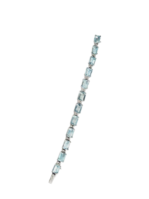 Art deco aquamarine and diamond bracelet sku 8890 DBGEMS