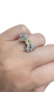 Yellow diamond bow ring 18k white gold - image 8