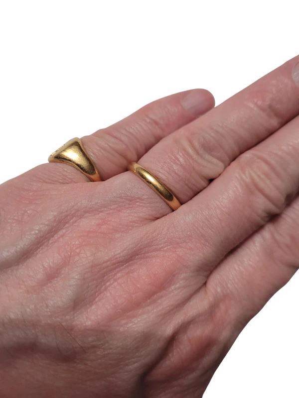 Antique 1873 22ct Groom wedding band sku 8893 DBGEMS - image 1