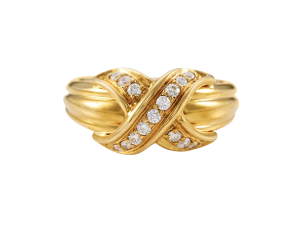 Tiffany & Co "Schlumberger" 18k diamond ring | Grasilver unit 367 - image 1