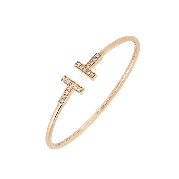Tiffany & Co. gold Tiffany T Diamond Wire bangle - image 1