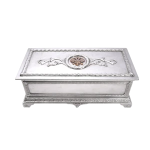 Faberge Imperial large silver casket box, Moscow, c.1900.