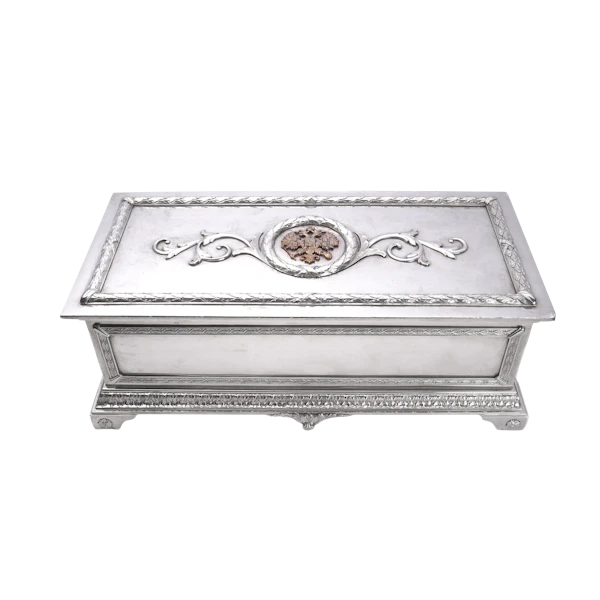 Faberge Imperial large silver casket box, Moscow, c.1900. - image 1