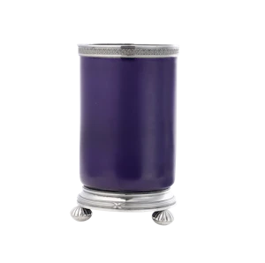 Faberge blue porcelain and silver vase, St Petersburg, c.1900 by Anna Ringe.