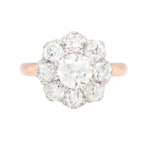 Old Cut Diamond Cluster Ring - Charlotte Sayers - image 1