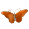 Large Vintage Kristian Hestenes Orange Enamel Butterfly Brooch c.1950s - image 1