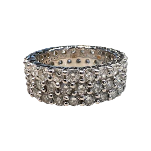 10.60 Carat Diamond Full Eternity Band in 18K White Gold