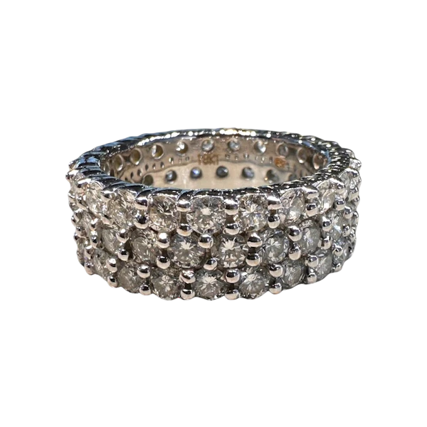 10.60 Carat Diamond Full Eternity Band in 18K White Gold - image 1
