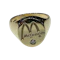9K Gold Diamond "McDonalds" Signet Ring – London, 1993 - image 1