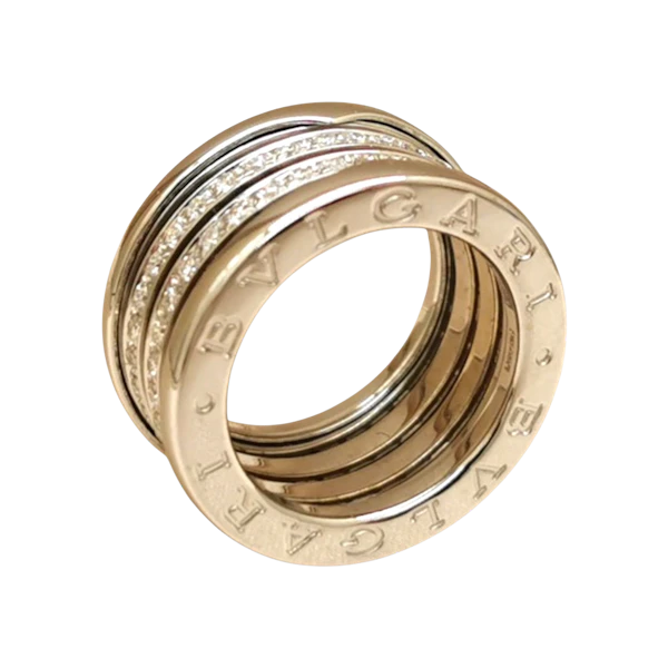 Bvlgari B.zero1 Four-Band Diamond Ring in 18k White Gold - image 1