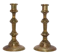 A pair of Indian Koftgari (Gold-Overlay) steel candlesticks - image 1