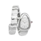 BVLGARI Serpenti Spiga Steel Quartz 35mm watch. Steel and white ceramic full set boxed. Mark Constable Unit 301 - image 1