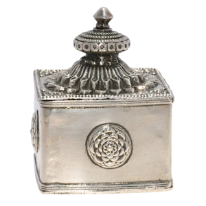 Antique Indian Silver Box 19th century