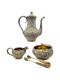 Russian silver gilt and shaded and cloisonné enamel 3 piece coffee set, Moscow, c.1910 by Maria Semenova. - image 1