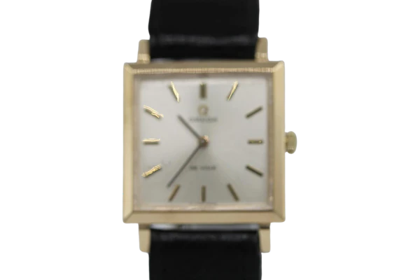 Omega De Ville Square Case 711.2076 9ct Gold Omega Buckle and strap - image 1