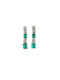 Gem emerald and old mine cut diamond drop earrings sku 8971 DBGEMS - image 1