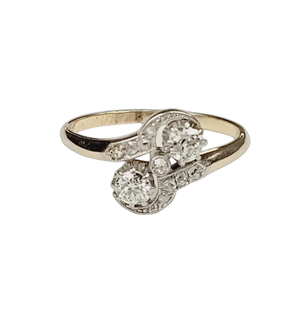 Toi et moi Edwardian diamond ring sku 8978 DBGEMS - image 1