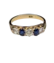 Antique sapphire and diamond five stone ring sku 8980 DBGEMS - image 1