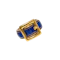 French 18ct Gold & Blue Guilloché Enamel Buckle Ring, c.1960 - image 1