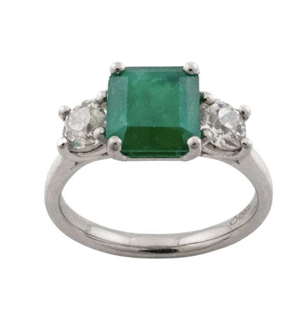 Platinum Emerald and Diamond Trilogy- Spectrum Antiques - image 1