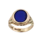 9ct Etched Lapis Signet - image 1
