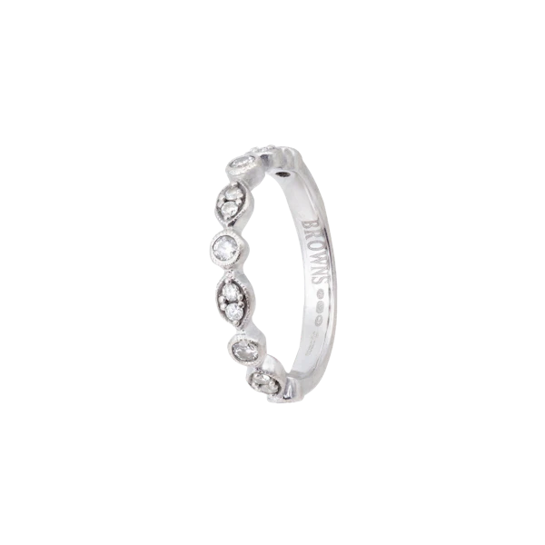 Browns 18ct White Gold 0.25ct DEF Diamond Eternity Band - image 1