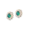 1960s Christian Dior Emerald Glass Clip On Earrings - image 1