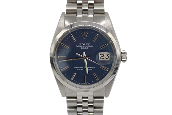 Rolex Oyster perpetual Date 1500 Blue Sigma Linen Dial - image 1