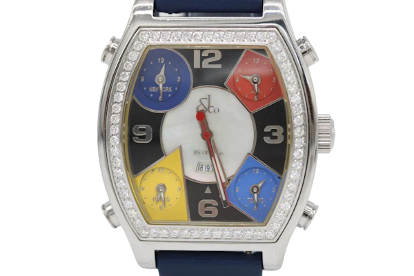 Jacob & Co. Five Time Zone Full set 3.2ct Diamond factory Set Bezel - image 1
